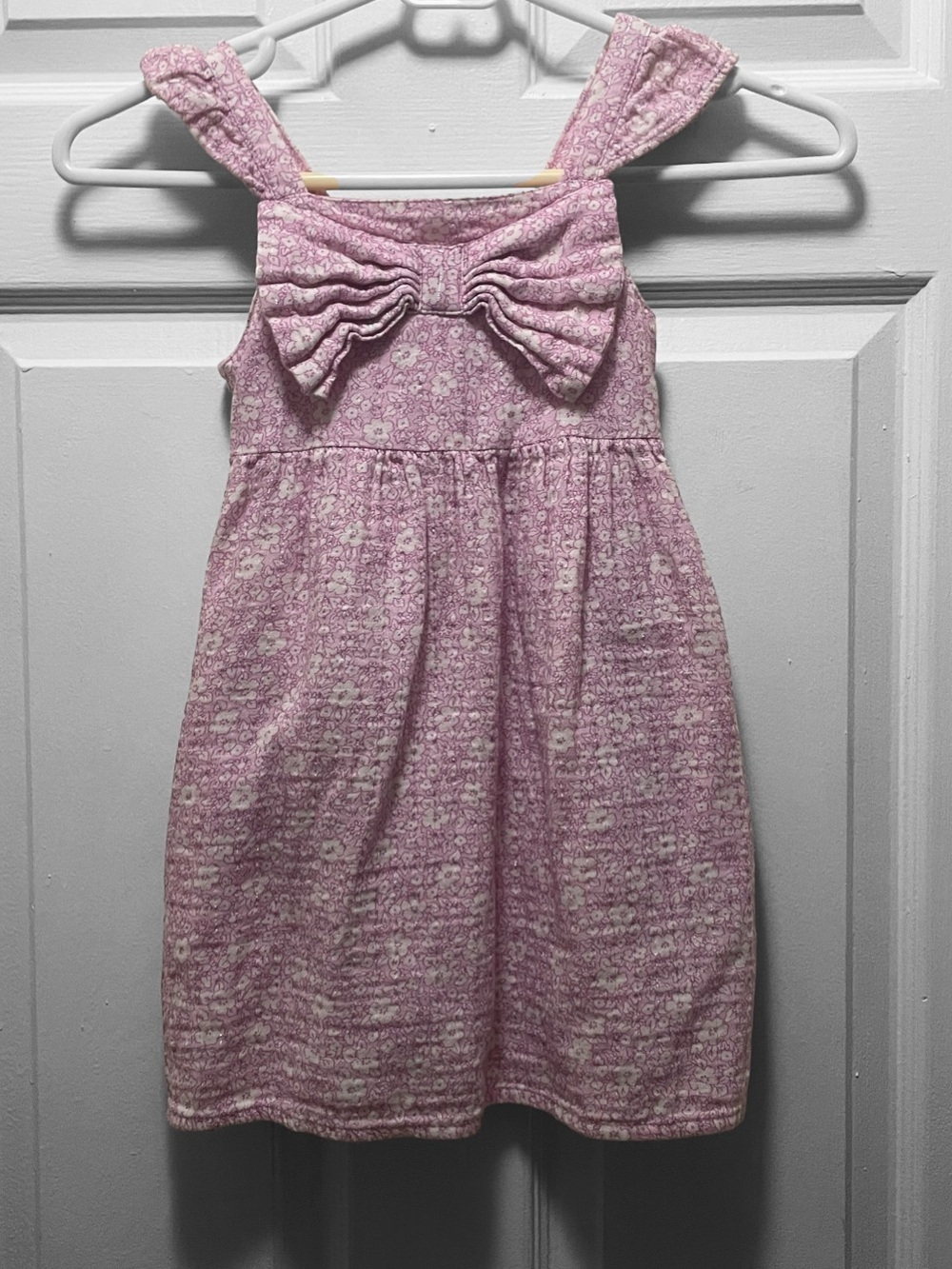 Cat & Jack Pink Floral Bow-Front Sundress